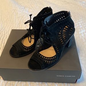 Vince Camuto Black Suede Sandals